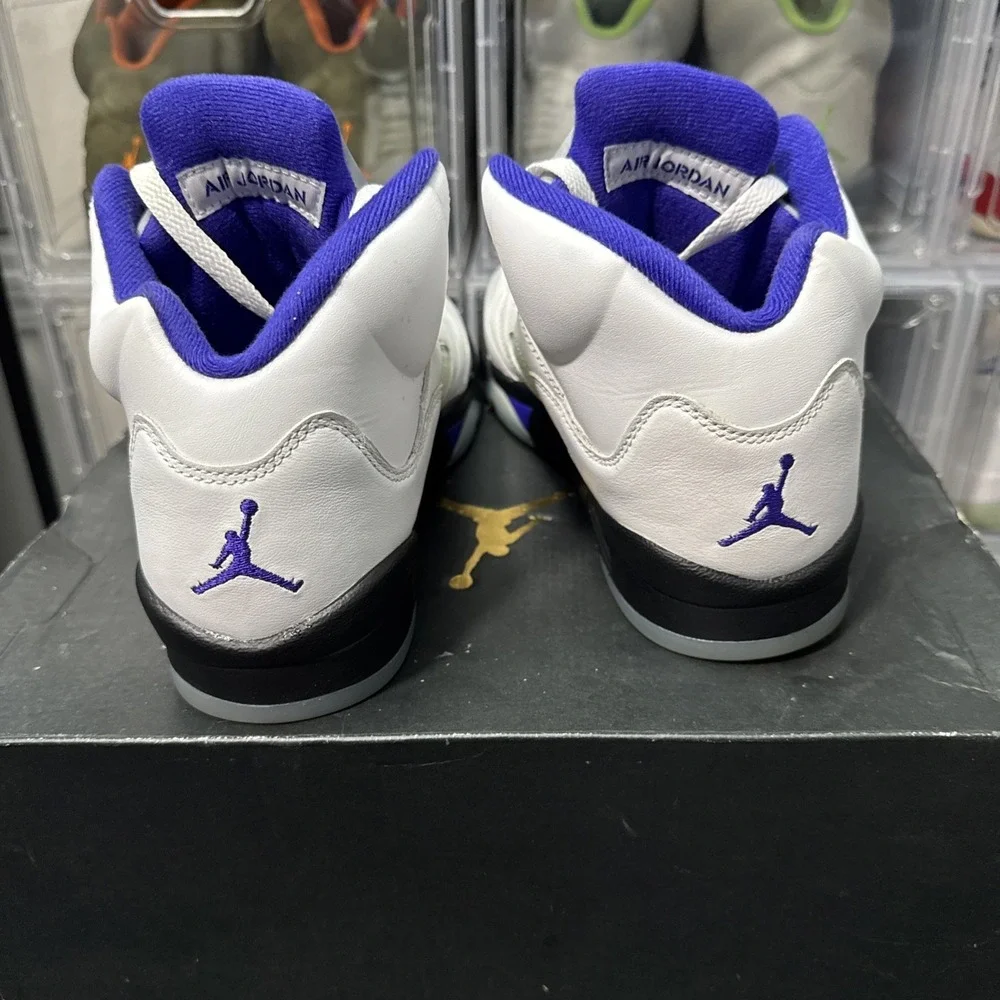 Jordan Air Jordan 5 Retro Concord White Purple Black Leather Sneakers size 7Y - Picture 4 of 13